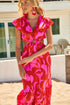 Minka Abstract O-Ring Cut Out Midi Dress